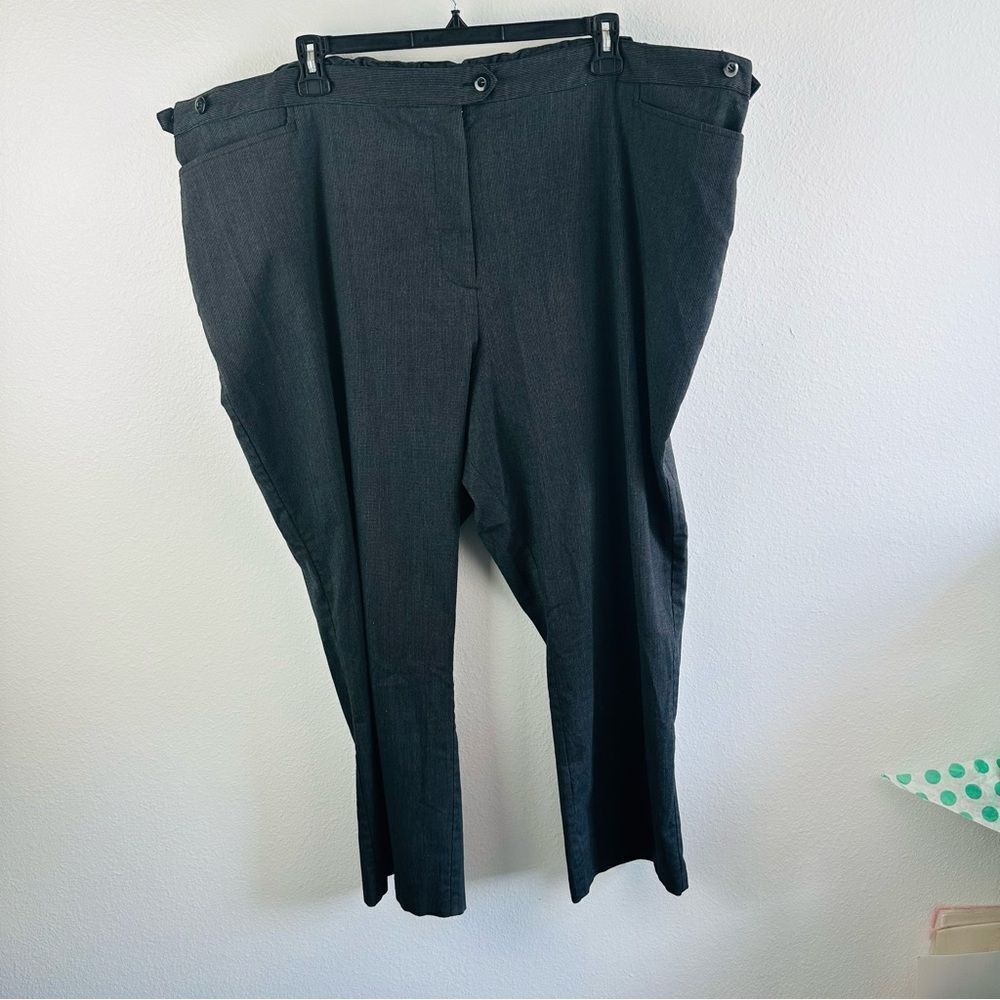 Maggie Barnes Black Gray‎ Micro Stripe Jayne Pants Size 32